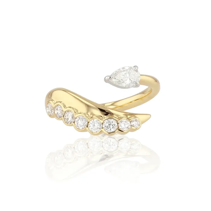 Phillips House Rings Tip To Tail Pear Round Cuddle Ring