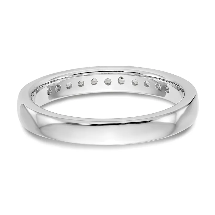 022ct CZ Solid Real 14K White Gold 11Stone Channel Wedding Band Ring Goldia Rings