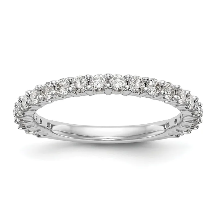 072ct CZ Solid Real 14k White Gold Wedding Wedding Band Ring Goldia Rings