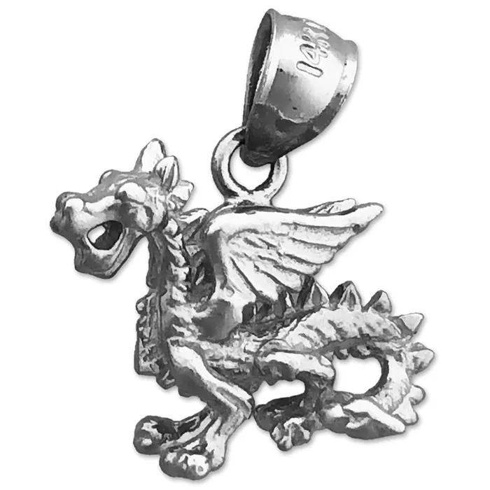 14K Gold 3D Mythical Winged Dragon Charm Goldia Charm Necklaces