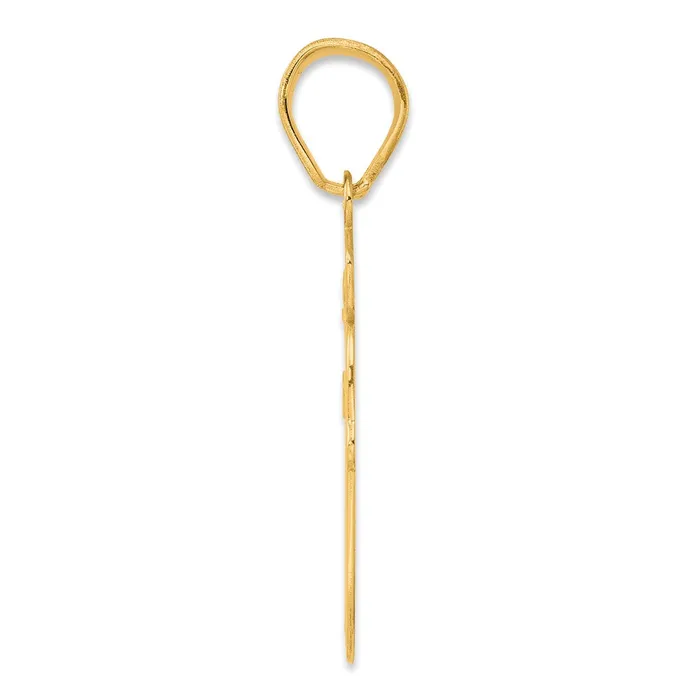 14k Yellow Gold Brushed Border Script Number 70 Pendant Goldia PreStyled Sets
