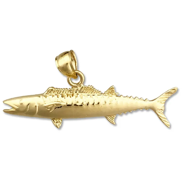 Goldia 14K Gold Wahoo Fish Pendant Necklaces