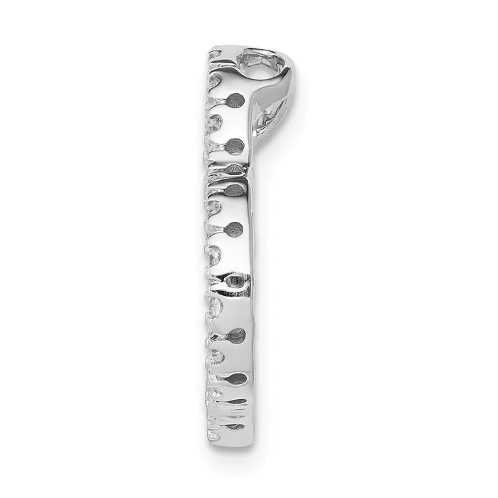 Goldia Necklaces 14k White Gold 15 Ct Lab Grown Diamond VSSI G Heart Chain Slide Pendant