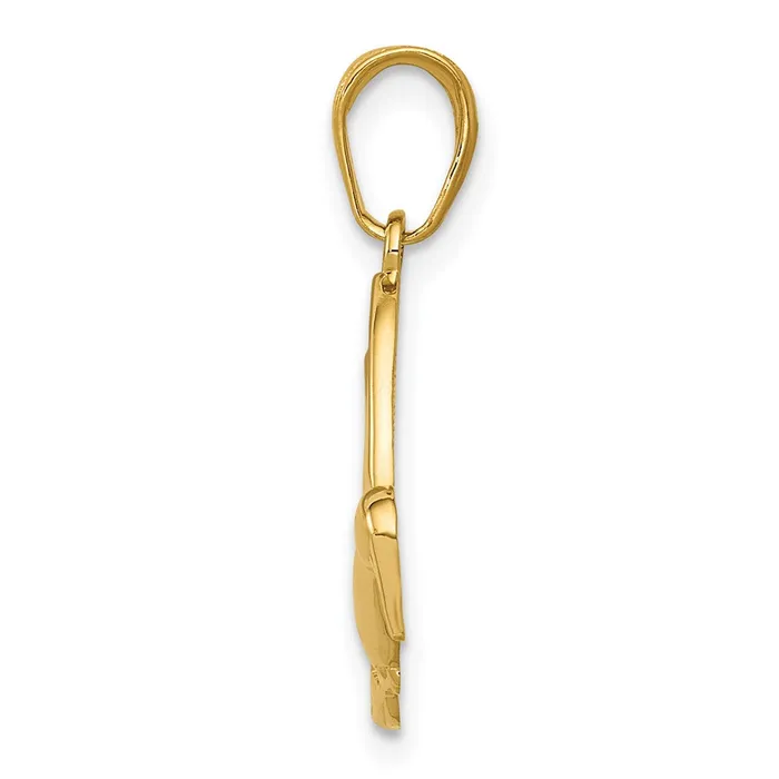 Goldia Necklaces 14k Yellow Gold Hummingbird in Flight Pendant