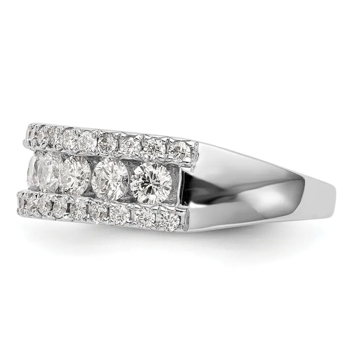 Goldia Rings 14k White Gold 1 12 Ct Lab Grown Diamond VSSI G Fashion Band Ring