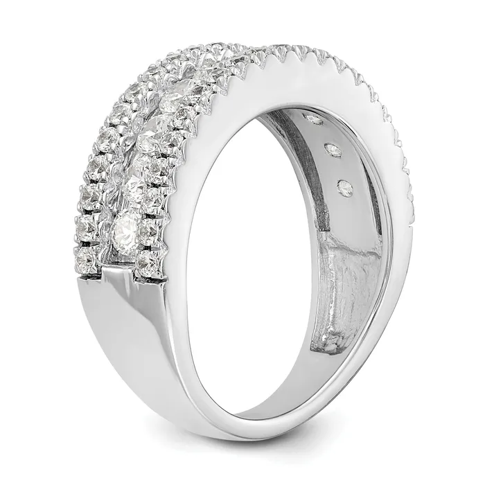 Goldia Rings 14k White Gold 1 12 Ct Lab Grown Diamond VSSI G Fashion Band Ring