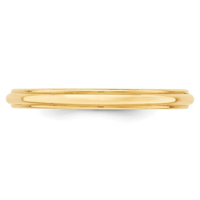 Goldia Rings Solid 10K Yellow Gold 25mm Half Round with Edge MensWomens Wedding Band Ring Size 4 Goldia Rings Solid 10K Yellow Gold 25mm Half Round with Edge MensWomens Wedding Band Ring Size 4