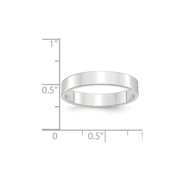 Goldia Rings Solid 18K White Gold 4mm Light Weight Flat MensWomens Wedding Band Ring Size 7 Goldia Rings Solid 18K White Gold 4mm Light Weight Flat MensWomens Wedding Band Ring Size 7
