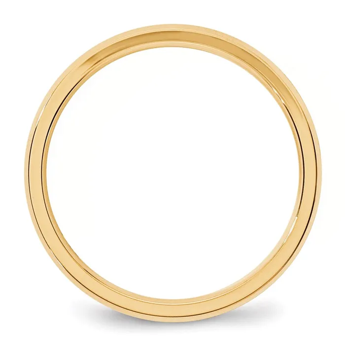 Goldia Rings Solid 18K Yellow Gold 3mm Bevel Edge Comfort Fit MensWomens Wedding Band Ring Size 135