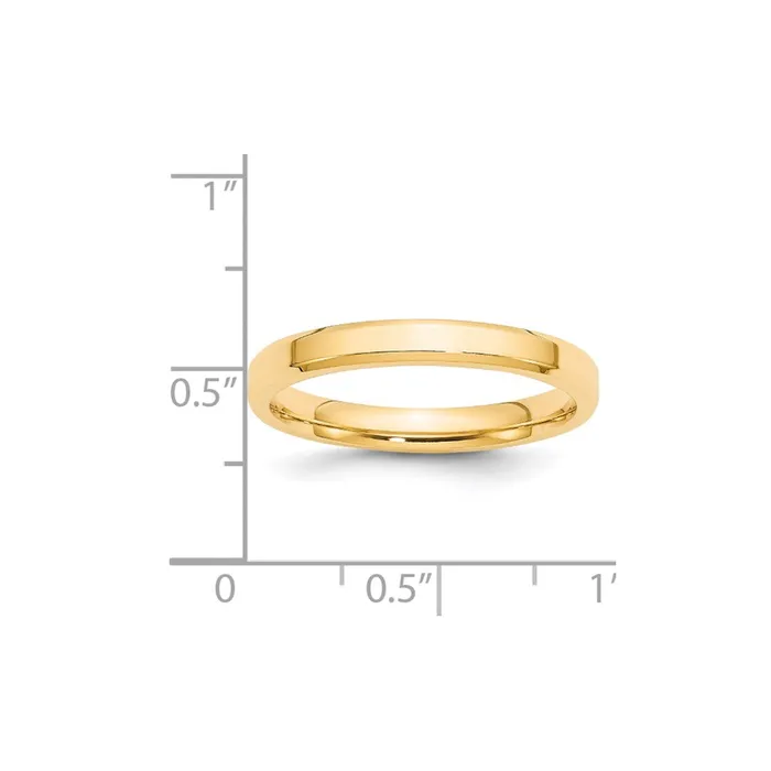 Goldia Rings Solid 18K Yellow Gold 3mm Bevel Edge Comfort Fit MensWomens Wedding Band Ring Size 7 Goldia Rings Solid 18K Yellow Gold 3mm Bevel Edge Comfort Fit MensWomens Wedding Band Ring Size 7