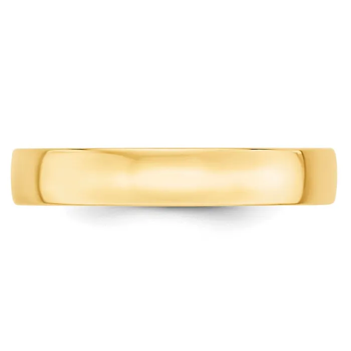 Goldia Solid 14K Yellow Gold 4mm Light Weight Comfort Fit MensWomens Wedding Band Ring Size 95 Rings