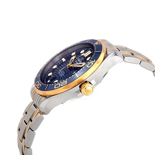 JMS always Original Omega Seamaster Sedna Blue Dial Steel and 18kt Yellow Gold Watch 21020422003001 Watches