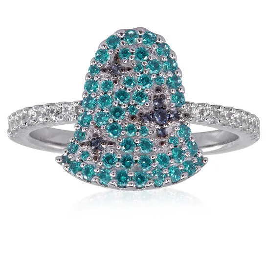 Original APM Monaco Ladies Sterling Silver Diamond Lake Ring JMS always Rings Original APM Monaco Ladies Sterling Silver Diamond Lake Ring JMS always Rings