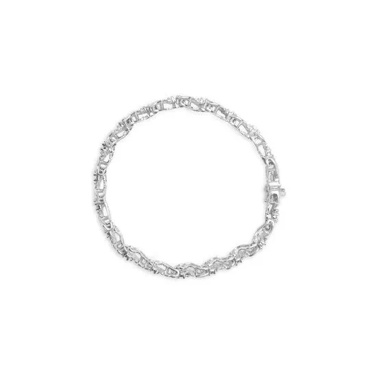 Original Haus of Brilliance 14K White Gold 200 Cttw Diamond Cluster and Spiral Link Bracelet IJ Color I1I2 Clarity 7 JMS always Bracelets Original Haus of Brilliance 14K White Gold 200 Cttw Diamond Cluster and Spiral Link Bracelet IJ Color I1I2 Clarity 7 JMS always Bracelets
