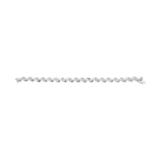 Original Haus of Brilliance 14K White Gold 200 Cttw Diamond Cluster and Spiral Link Bracelet IJ Color I1I2 Clarity 7 JMS always Bracelets Original Haus of Brilliance 14K White Gold 200 Cttw Diamond Cluster and Spiral Link Bracelet IJ Color I1I2 Clarity 7 JMS always Bracelets