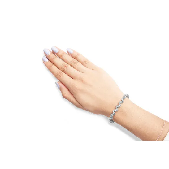 Original Haus of Brilliance 14K White Gold 200 Cttw Diamond Cluster and Spiral Link Bracelet IJ Color I1I2 Clarity 7 JMS always Bracelets Original Haus of Brilliance 14K White Gold 200 Cttw Diamond Cluster and Spiral Link Bracelet IJ Color I1I2 Clarity 7 JMS always Bracelets