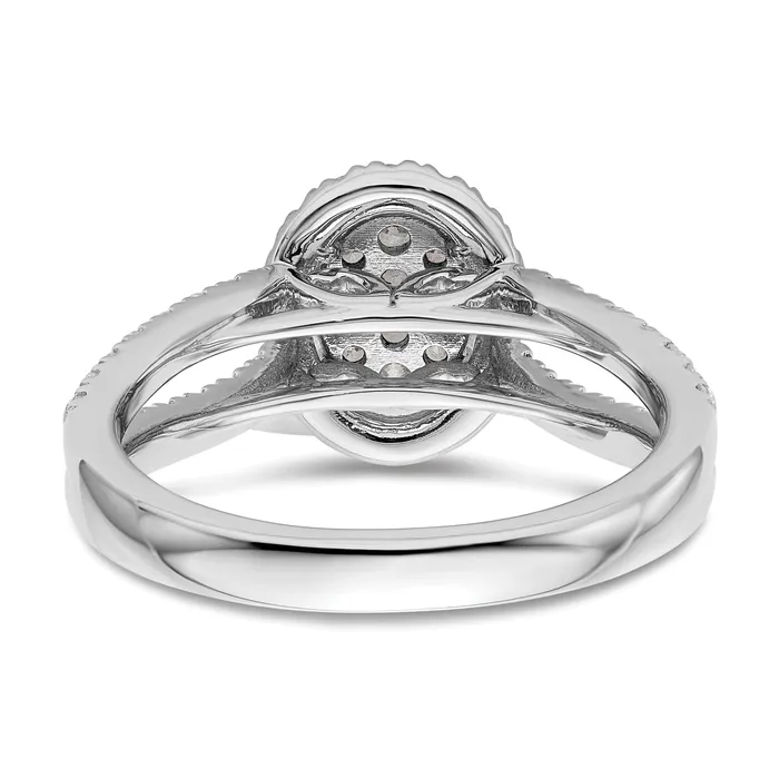 Rings 14K White Gold Lab Grown Diamond VSSI G Cluster Ring Goldia