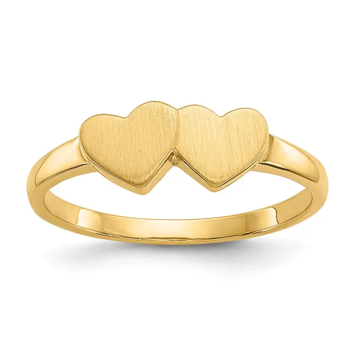 Rings 14K Yellow Gold 115 x 5x5mm Open Back Signet Ring Goldia