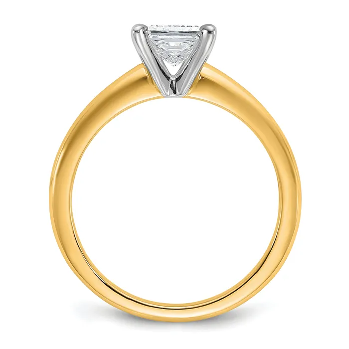 Rings Goldia 14k Twotone 1 Ct Certified Lab Grown Diamond VSSI G Princess Solitare Engagement Ring