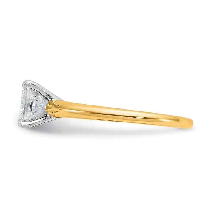 Rings Goldia 14k Twotone 1 Ct Certified Lab Grown Diamond VSSI G Princess Solitare Engagement Ring