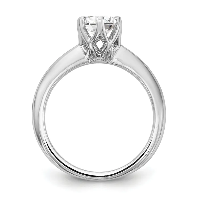 Rings Goldia 200ct CZ Solid Real 14k White Gold Solitaire Engagement Ring