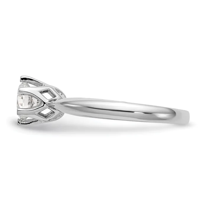 Rings Goldia 200ct CZ Solid Real 14k White Gold Solitaire Engagement Ring