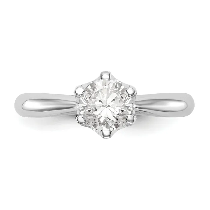 Rings Goldia 200ct CZ Solid Real 14k White Gold Solitaire Engagement Ring