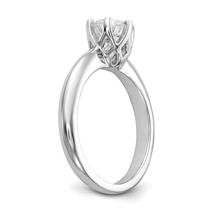 Rings Goldia 200ct CZ Solid Real 14k White Gold Solitaire Engagement Ring