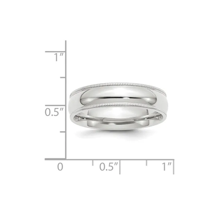 Rings Goldia Solid 10K White Gold 6mm Milgrain Comfort Fit MensWomens Wedding Band Ring Size 8 Rings Goldia Solid 10K White Gold 6mm Milgrain Comfort Fit MensWomens Wedding Band Ring Size 8