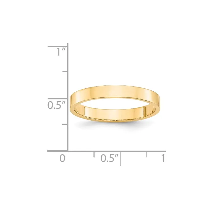Solid 18K Yellow Gold 3mm Light Weight Flat MensWomens Wedding Band Ring Size 105 Goldia Rings Solid 18K Yellow Gold 3mm Light Weight Flat MensWomens Wedding Band Ring Size 105 Goldia Rings