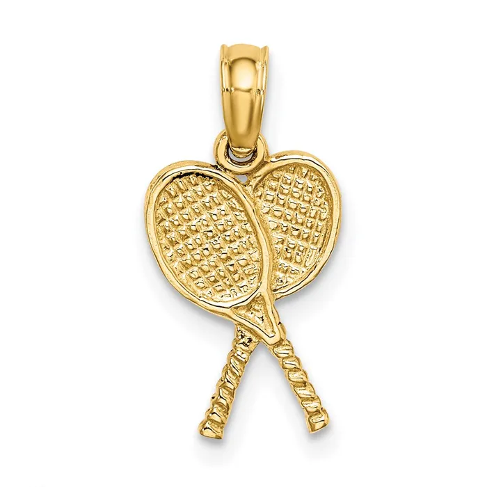 14k Tennis Racquets Charm TreasureFineJewelers Charm Necklaces