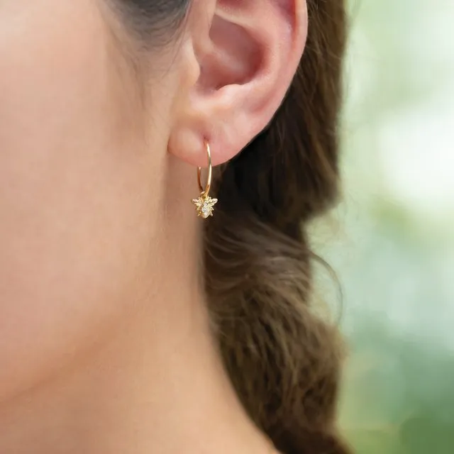 14K White Gold 24 mm Endless Hoop Earrings TreasureFineJewelers Earrings