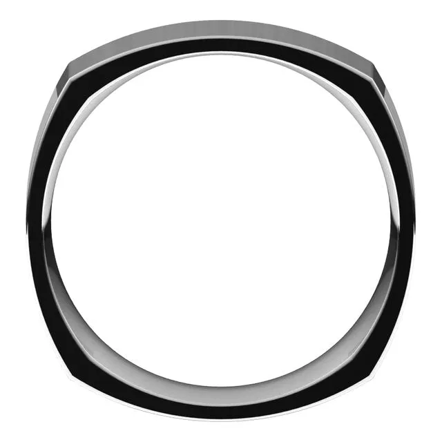 14K White Gold 6 mm Square Comfort Fit Wedding Band TreasureFineJewelers Rings