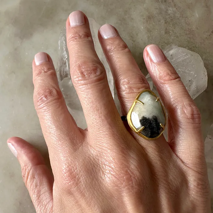 Amazonite Mixed Metal Ring Robindira Unsworth Rings