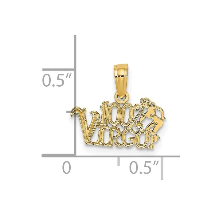 Charm Necklaces TreasureFineJewelers 14K 100 VIRGO Charm