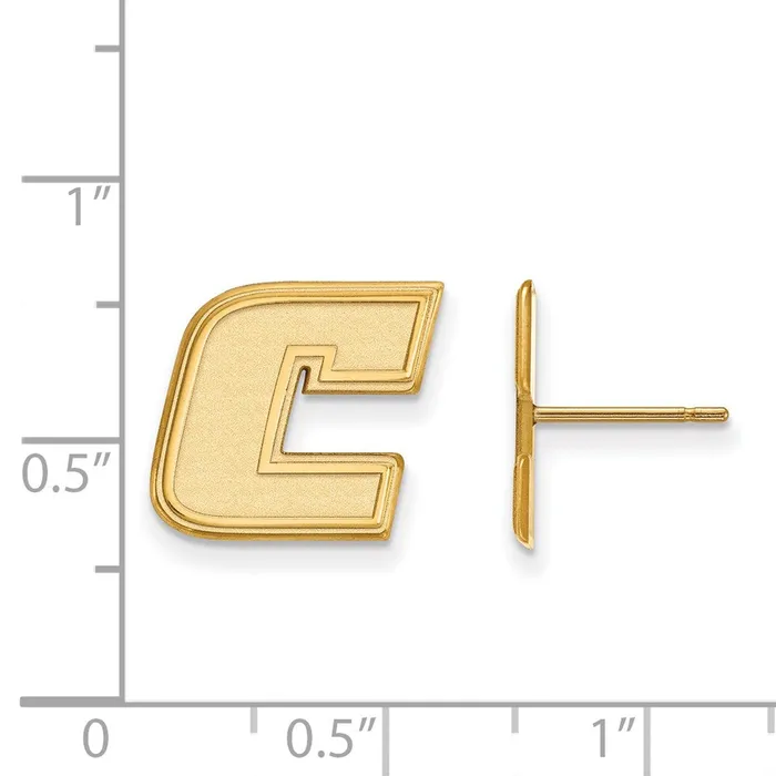 Earrings TreasureFineJewelers 14K Yellow Gold The University of Tennessee at Chattanooga Small Post Earrings