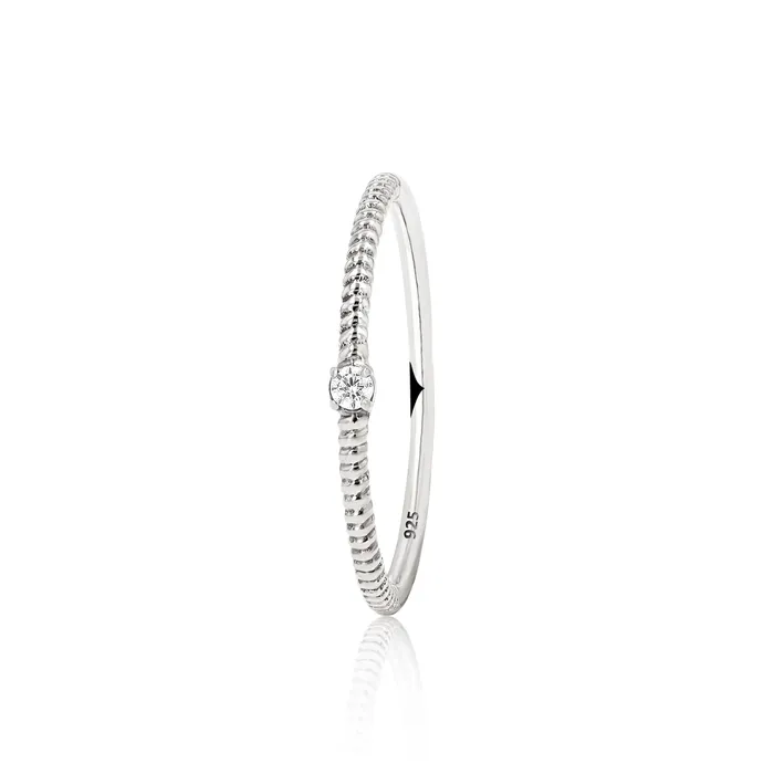 Ema Jewels Rings Nephele Crystal Sterling Silver Ring