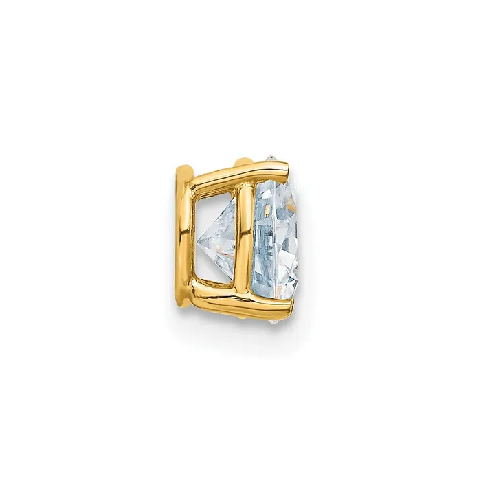 Necklaces TreasureFineJewelers 14k Yellow Gold 34ct 60mm Round D E F Pure Light Moissanite Solitaire Chain Slide