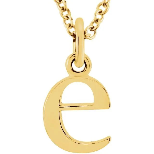 Necklaces TreasureFineJewelers 14K Yellow Gold Lowercase Initial e 16 Necklace