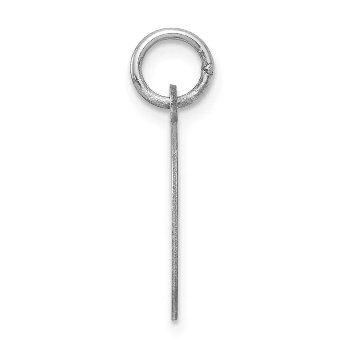 Necklaces TreasureFineJewelers Sterling Silver Rhodiumplated Script Letter D Initial Charm