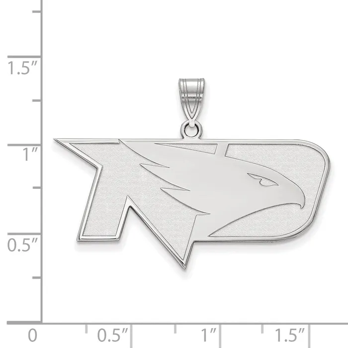 Necklaces TreasureFineJewelers Sterling Silver Rhodiumplated University of North Dakota Large Pendant