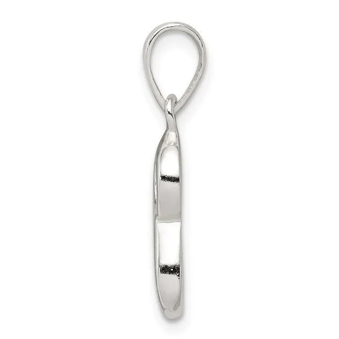 Sterling Silver Letter S Initial Pendant TreasureFineJewelers Necklaces