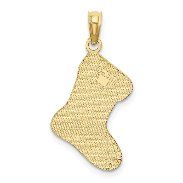 TreasureFineJewelers Charm Necklaces 10K Enamel HO HO HO Christmas Stocking Charm