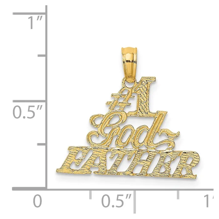 TreasureFineJewelers Charm Necklaces 14k 1 GODFATHER Charm