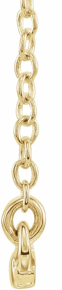 TreasureFineJewelers Necklaces 14K Yellow Gold Straight Bar 1618 Necklace