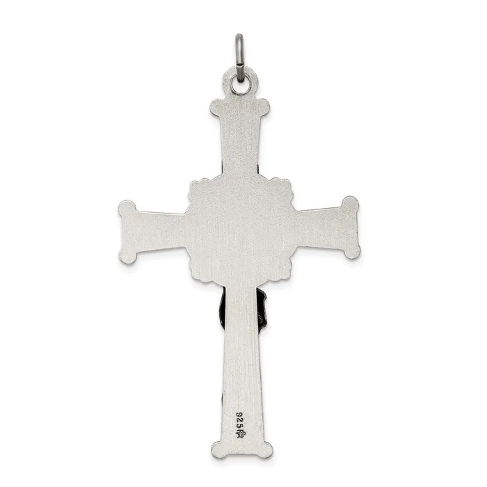 TreasureFineJewelers Necklaces Sterling Silver Antiqued INRI Crucifix Pendant