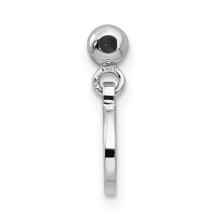 TreasureFineJewelers Rings Sterling Silver Mio Memento Rhodium Gold Tone Dangle Leo Charm