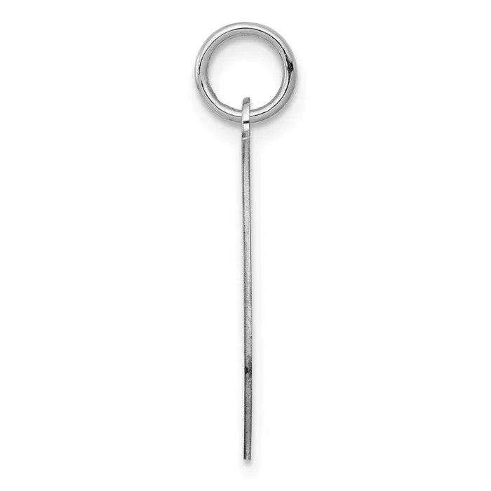 TreasureFineJewelers Rings Sterling Silver Rhodiumplated Pekingese Disc Charm
