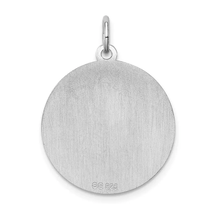 TreasureFineJewelers Rings Sterling Silver Rhodiumplated Pekingese Disc Charm