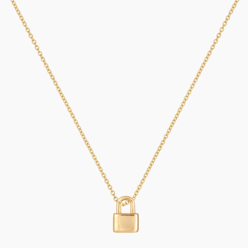 Womens Necklaces | Love Lock Charm Necklace Gold Necklaces Gold